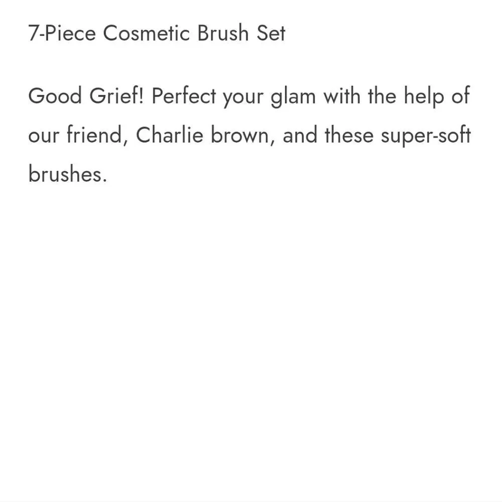 RUDE Cosmetics X Peanuts‎ 7-PC Brush Set Collection